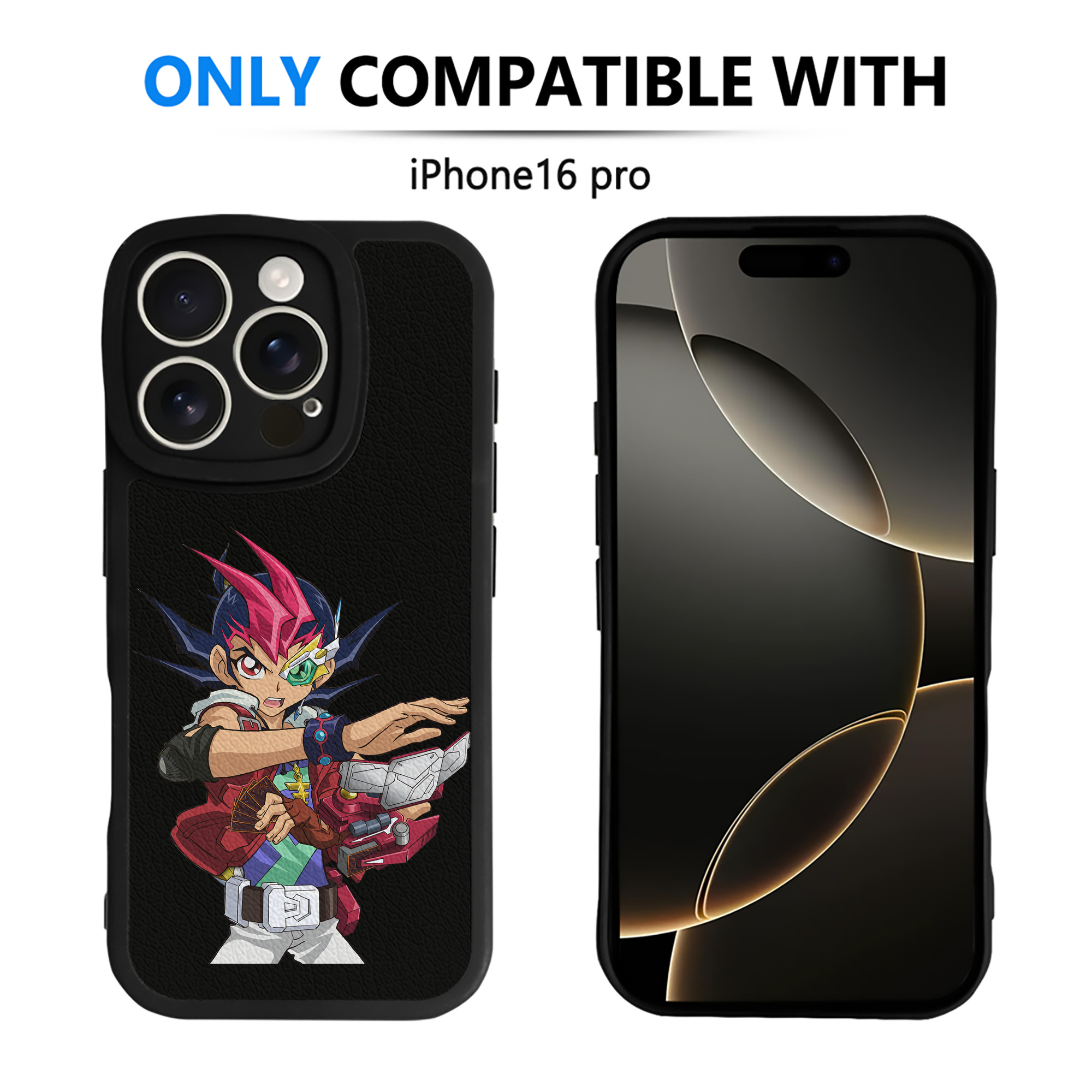 （画像用） 遊☆戯☆王 Yu-Gi-Oh! 【iPhone 16シリーズ対応】シリコンスマホケース（レザー調） 材質：シリコン